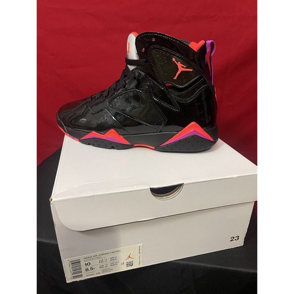 Size 10 - Jordan 7 Retro Black Gloss 2019 - Picture 1 of 5
